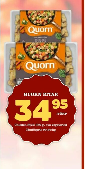 Supergrossen Quorn bitar erbjuda