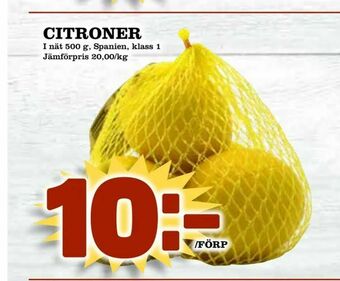 Supergrossen Citroner erbjuda