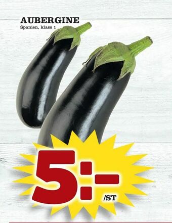 Supergrossen Aubergine erbjuda