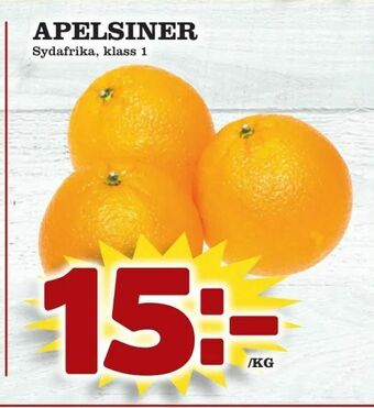 Supergrossen Apelsiner erbjuda