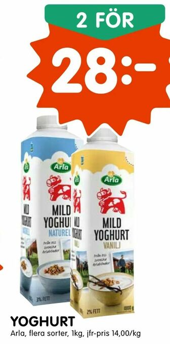 Tempo Yoghurt erbjuda