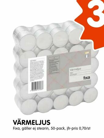 Tempo Värmeljus erbjuda