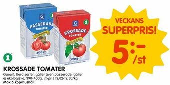 Tempo Krossade tomater erbjuda