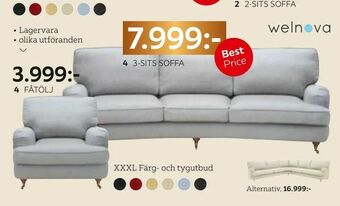 XXXLutz 3-sits soffa erbjuda