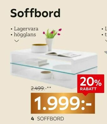 XXXLutz Soffbord erbjuda