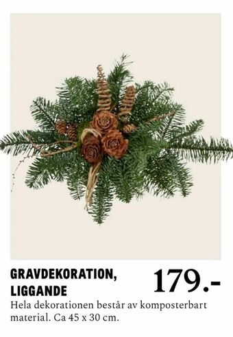 Gravdekoration, liggande