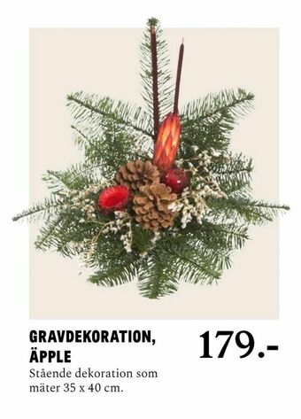 Gravdekoration, äpple