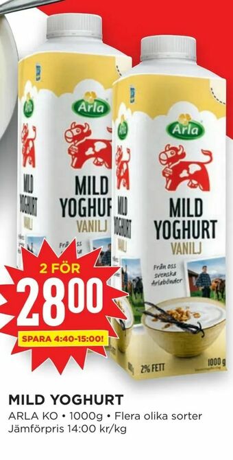Willys Hemma Mild yoghurt erbjuda