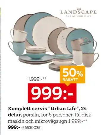 XXXLutz Komplett servis Urban Life, 24 delar erbjuda