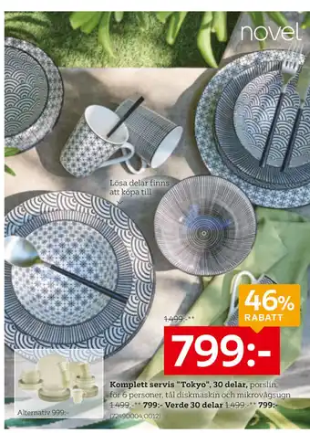 XXXLutz Komplett servis Tokyo, 30 delar erbjuda