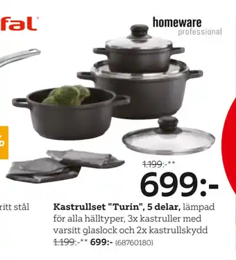 XXXLutz Kastrullset Turin, 5 delar erbjuda