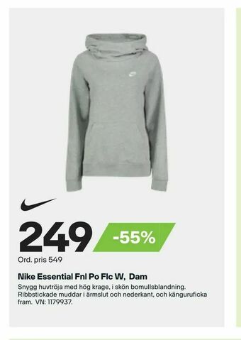 XXL Nike Essential Fnl Po Flc W, Dam erbjuda
