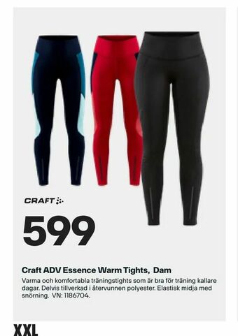 XXL Craft ADV Essence Warm Tights, Dam erbjuda