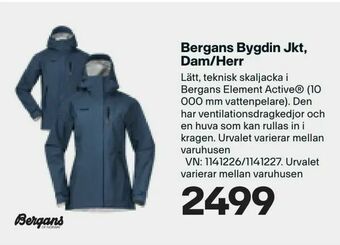 XXL Bergans Bygdin Jkt, Dam/Herr erbjuda