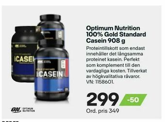 XXL Optimum Nutrition 100% Gold Standard Casein 908 g erbjuda