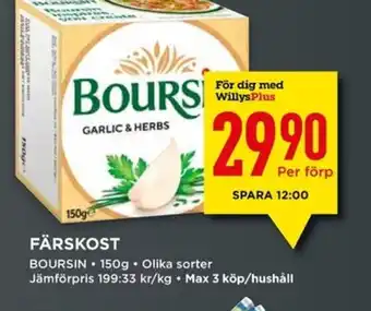 Willys FÄRSKOST erbjuda