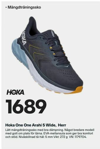 XXL Hoka One One Arahi 5 Wide, Herr erbjuda
