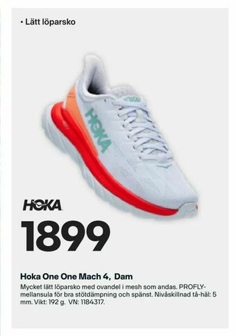 XXL Hoka One One Mach 4, Dam erbjuda