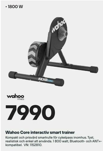 XXL Wahoo Core interactiv smart trainer erbjuda