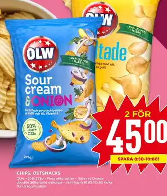 Willys CHIPS, OSTSNACKS erbjuda