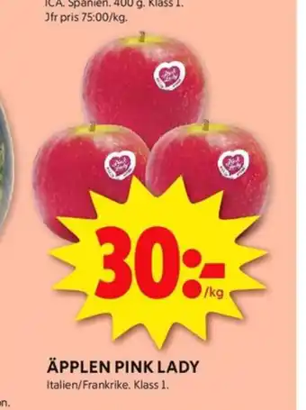 Pink lady äpplen