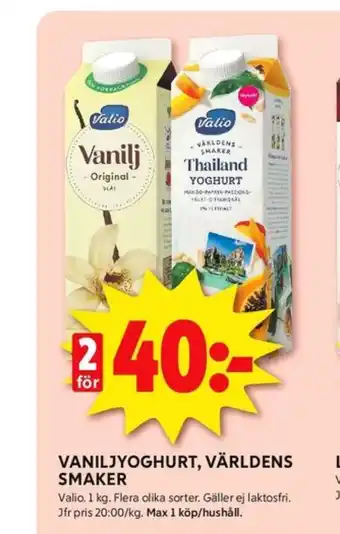 ICA Kvantum Valio yoghurt erbjuda