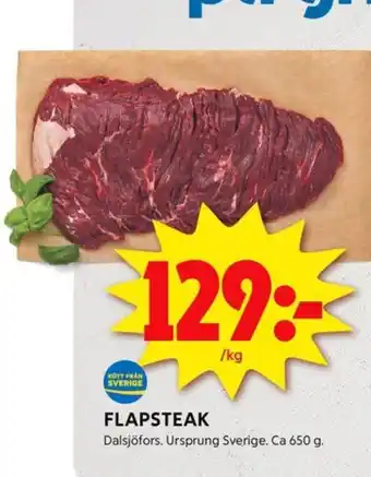 ICA Kvantum Dalsjöfors flapstek erbjuda