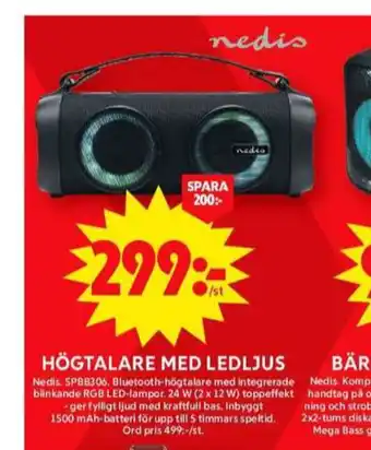 ICA Maxi Nedis högtalare erbjuda