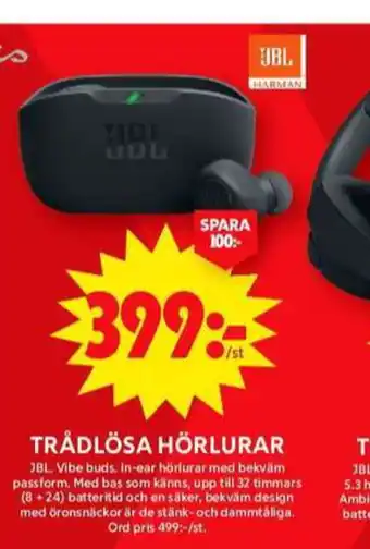 ICA Maxi Jbl headset erbjuda