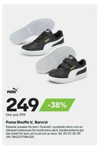 XXL Puma Shuffle V, Barn/Jr erbjuda