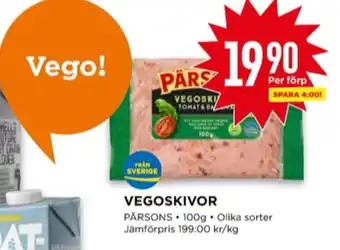 Willys Pärsons vegetarpålägg erbjuda