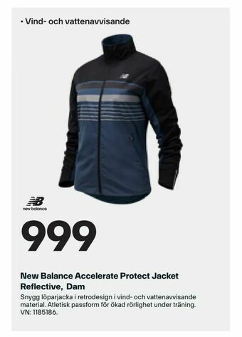 XXL New Balance Accelerate Protect Jacket Reflective, Dam erbjuda