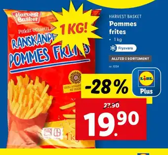 Lidl Harvest basket pommes frites erbjuda