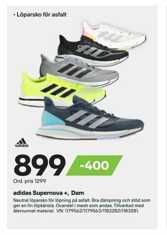 XXL adidas Supernova +, Dam erbjuda