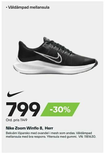 XXL Nike Zoom Winflo 8, Herr erbjuda