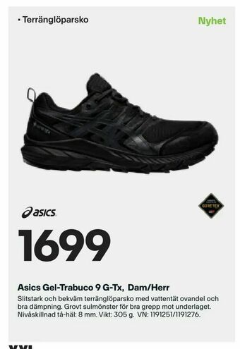 XXL Asics Gel-Trabuco 9 G-Tx, Dam/Herr erbjuda
