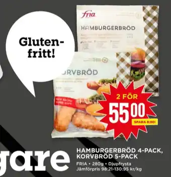 Willys Fria hamburgerbröd erbjuda