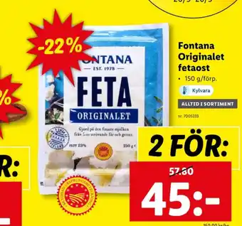 Lidl Fontana fetaost erbjuda