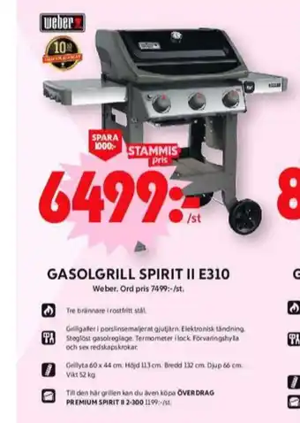 ICA Maxi Weber gasolgrill erbjuda