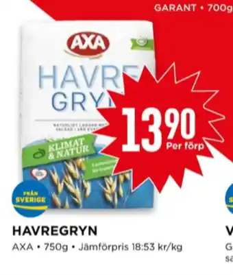 Willys Axa havregryn erbjuda