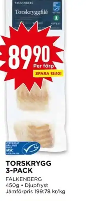 Willys TORSKRYGG 3-PACK erbjuda