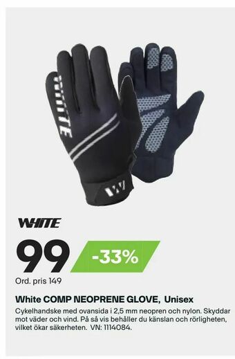XXL White COMP NEOPRENE GLOVE, Unisex erbjuda