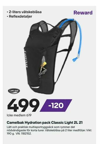 XXL Camelbak Hydration pack Classic Light 2L 21 erbjuda
