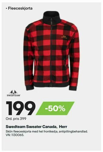 XXL Swedteam Sweater Canada, Herr erbjuda