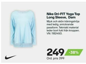 XXL Nike Dri-FIT Yoga Top Long Sleeve, Dam erbjuda