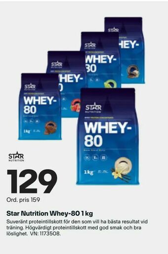 Star Nutrition Whey-801 kg
