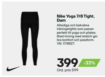 XXL Nike Yoga 7/8 Tight, Dam erbjuda
