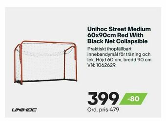 XXL Unihoc Street Medium 60x90cm Red With Black Net Collapsible erbjuda