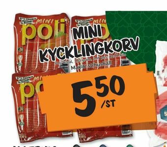 Bazaar Food market Mini kycklingkorv erbjuda