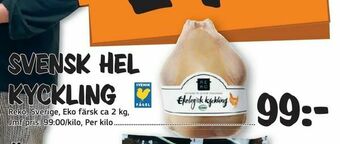 Bazaar Food market Svensk hel kyckling erbjuda
